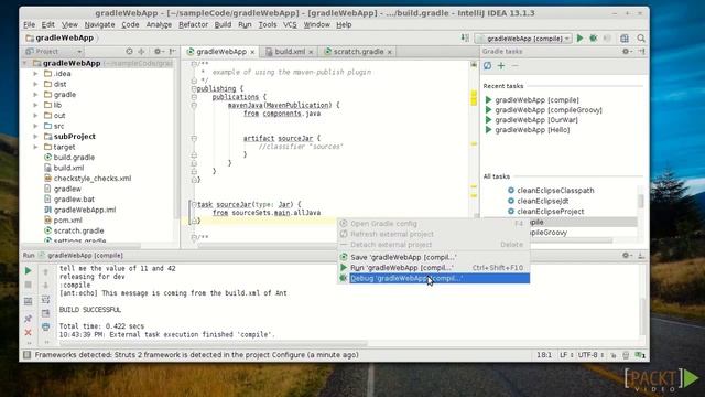 Effective Gradle Implementation Tutorial: IntelliJ | packtpub.com смотреть онлайн