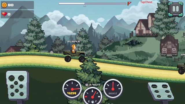 Hill Climb: Pixel Car - Walkthrough Gameplay Part 1 Tutorial Casual Race (Android, iOS) смотреть онлайн