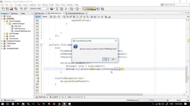 JTable in Swing | Data From CSV File смотреть онлайн