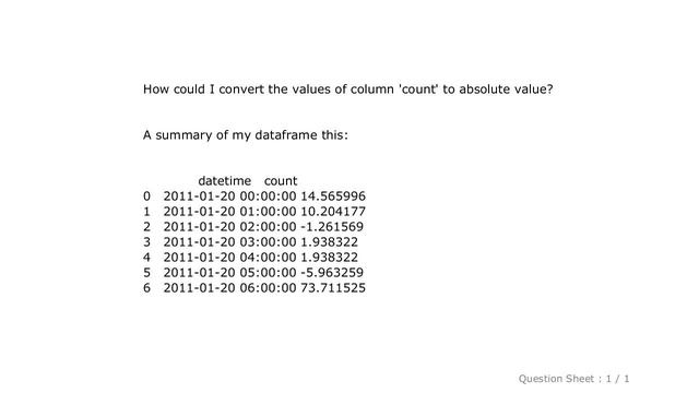 Pandas : Absolute value for column in Python смотреть онлайн