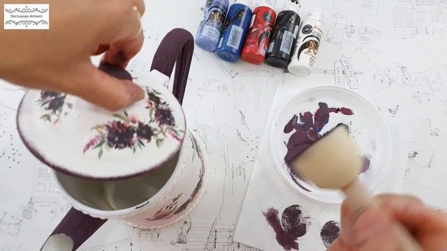 Decoupage # jug with summer flowers #ITDCollection #pentartofficial #pentart # DIY tutorial... смотреть онлайн