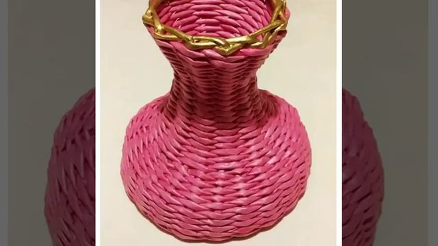 Плетеные корзины, сумочки, панно из бумажной лозы. #плетениеизгазет #корзинкиплетенки смотреть онлайн