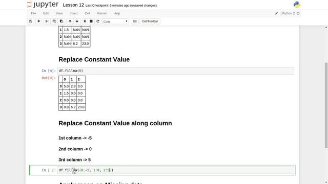 Python Pandas Filling Missing values Tutorial 12 смотреть онлайн