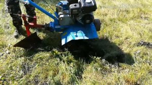 ЦЕЛИНУ МОТОБЛОКОМ ПАШЕМ ПЛУГОМ ФРЕЗОЙ