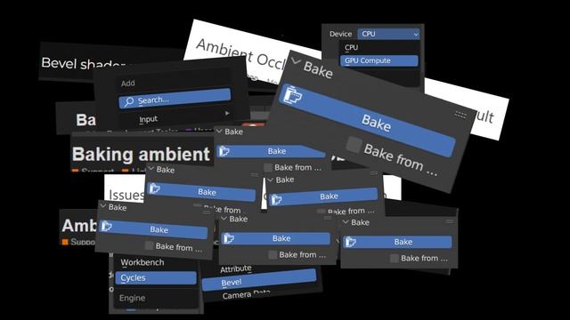 Blender Bevel Shader Baking / Ao Baking Auto-bake Tools