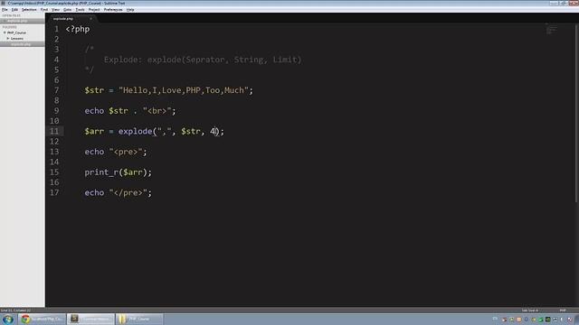 [ PHP 5 In Arabic ] #46 - String Functions - Explode смотреть онлайн