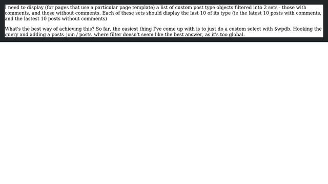 Wordpress: Filter custom posts with / without comments смотреть онлайн