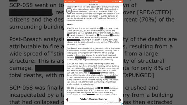 SCP 058 | Object Class: Keter | Heart SCP смотреть онлайн