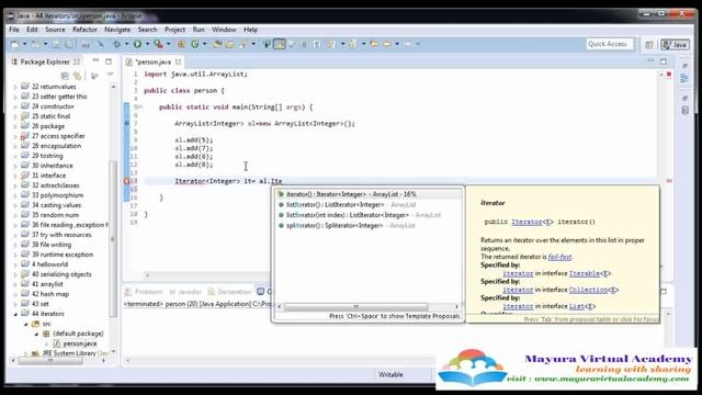 044 Iterator - Mayura Virtual Academy смотреть онлайн