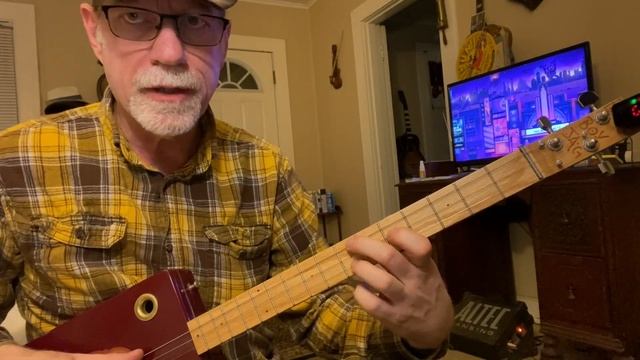 1 Minute CBG Lesson 3 String "Diads" #cbglesson #3stringcbg Short cigar box guitar scale смотреть онлайн