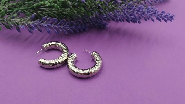 Женские круглые сережки из медицинской стали FASHION 12-36248 смотреть онлайн