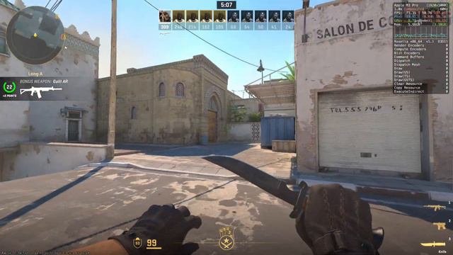 M3 Pro: Counter Strike 2 tested on Mac (2024)