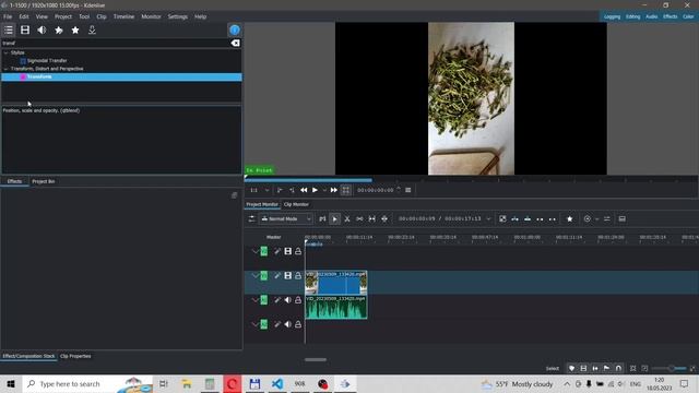 Как повернуть видео в редакторе kdenlive на 90 градусов? смотреть онлайн