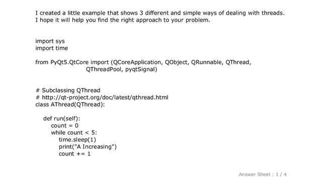 PYTHON : Background thread with QThread in PyQt смотреть онлайн