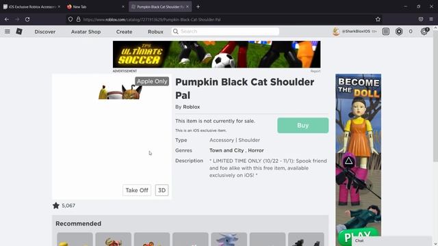 FREE ACCESSORY! HOW TO GET Pumpkin Black Cat Shoulder Pal! GET ON IOS/PC/ANDROID! (ROBLOX) смотреть онлайн