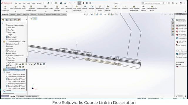 Robot Gripper motor servo Mechanism in Solidworks смотреть онлайн