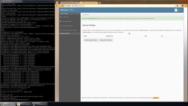 Installing the MineOS Web User Interface смотреть онлайн
