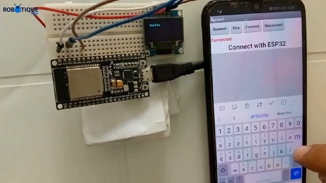 Send a message from the smartphone to the ESP32 board via Bluetooth смотреть онлайн