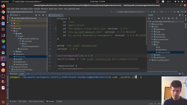 Crear una imagen de Docker con plugin de Gradle JIB para aplicación Java смотреть онлайн