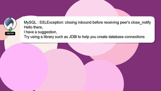 MySQL : SSLException: closing inbound before receiving peer's close_notify смотреть онлайн