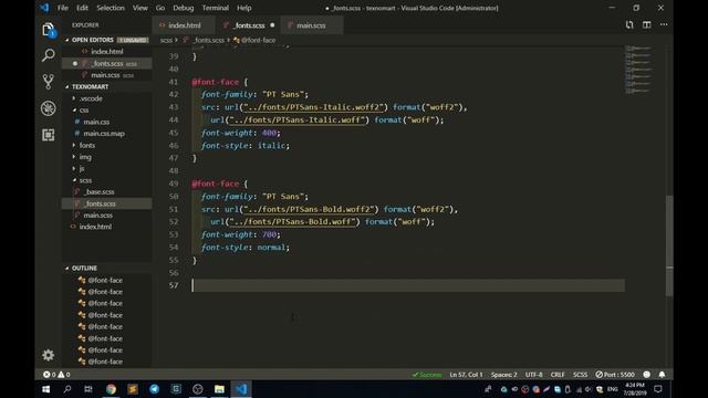 HTML va Sassda sayt tuzish #02 - sayt shapkasi yuqori qismi dastlabki stillari. Texnomart смотреть онлайн