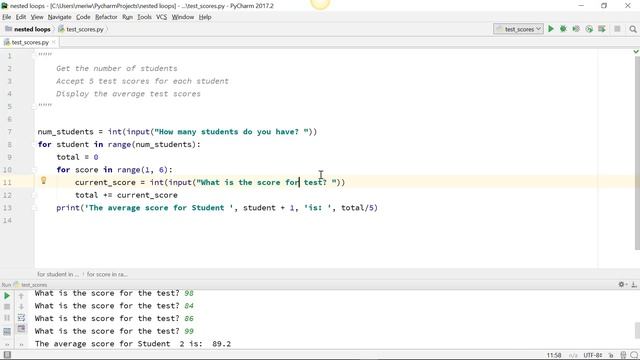 Nested loops in python смотреть онлайн