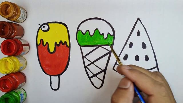 Amazing ice cream How to Draw icecream draw, Painting and Coloring icecream for kids & Toddlers смотреть онлайн