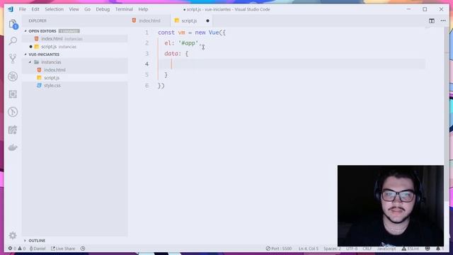 VUE PARA INICIANTES #2 INSTÂNCIA DO VUE - DANIEL BONIFACIO смотреть онлайн