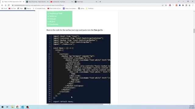 Adding Bootstrap to React | Navbar Bootstrap | CRUD Application | Complete React Course in Hindi #3 смотреть онлайн