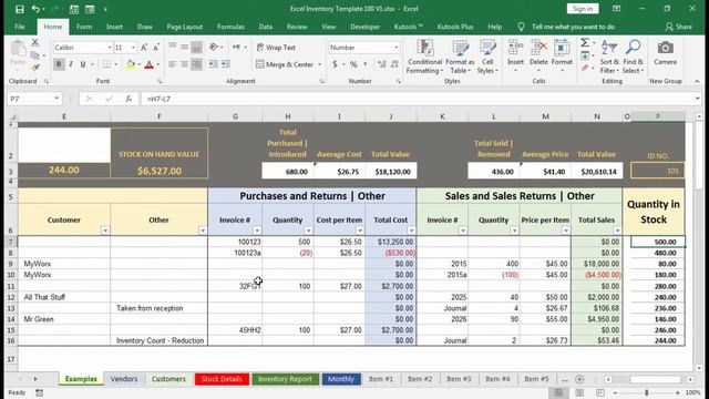 inventory management excel formulas смотреть онлайн