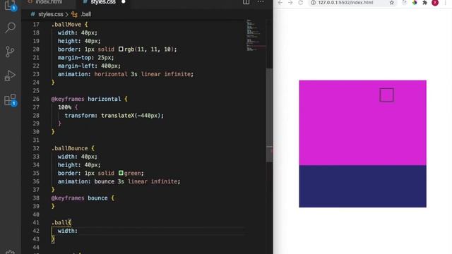 100 Days CSS Challenge: Ball Bounce Animation смотреть онлайн