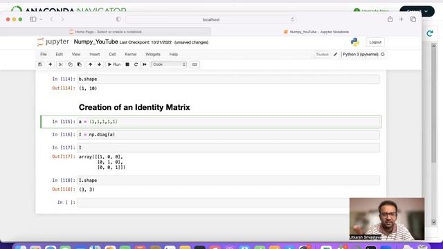 Identity and Diagonal Matrix using Numpy | Python For Data Science | datamahadev смотреть онлайн