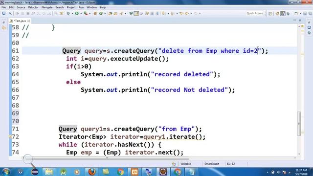 Hibernate Tutorial 09 | HQL(select,delete,insert & Update) | In Hibernate | In Hindi смотреть онлайн