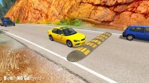 Тачки против огромных лежачих полицейских #2 - BeamNG