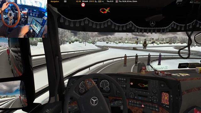 Mercedes New Actros heavy haul job Dozer Crawl to Nantes - Euro Truck Simulator 2 / 4K PNG+Frosty смотреть онлайн