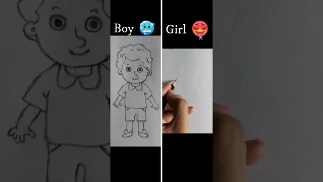 #boy #vs #girl #drawing | #dailyart #37 | #trend #easy #sketch #artfun | #drawingdare смотреть онлайн