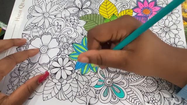 How to color a FLOWER | Color pencils and CRAYONS | Flowers Coloring ASMR смотреть онлайн