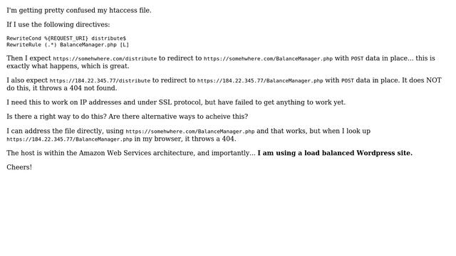 htaccess REQUEST_URI works for urls but not IP addresses in Wordpress default htaccess смотреть онлайн