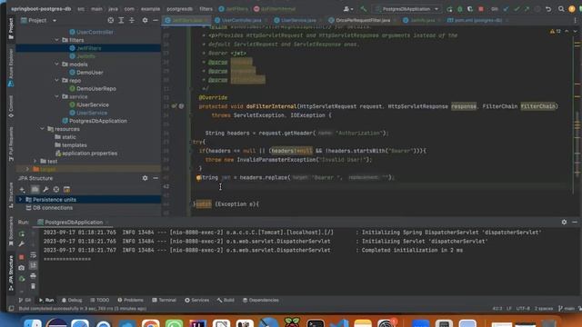 Spring Boot with JWT token смотреть онлайн