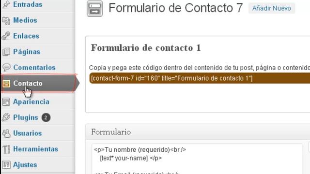 Como crear un formulario de contacto en nuestro sitio web (Wordpress) смотреть онлайн