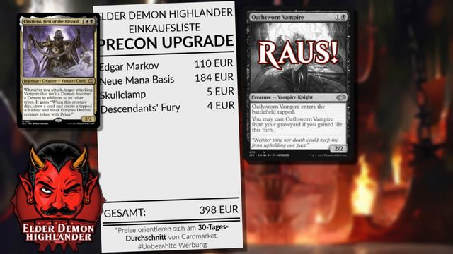 400 EURO Precon Upgrade für das Clavileno, First of the Blessed /Vampir Commander-Deck von Ixalan смотреть онлайн