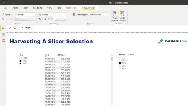 Harvesting A Slicer Selection Within A DAX Measure For Dynamic Calculations смотреть онлайн