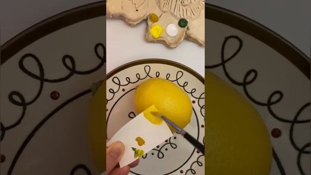 Как нарисовать лимон | Как смешать жёлтую краску акрилом смотреть онлайн