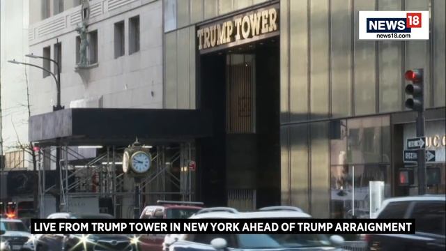 Trump Tower In New York Ahead Of Donald Trump’s Arraignment | Donald Trump hush Money Case | U.S.A. смотреть онлайн