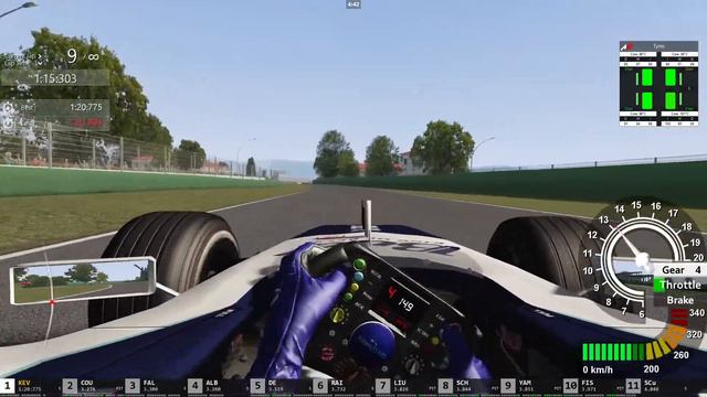Assetto Corsa Imola F1 2006 Qualifying + Race 100% AI смотреть онлайн