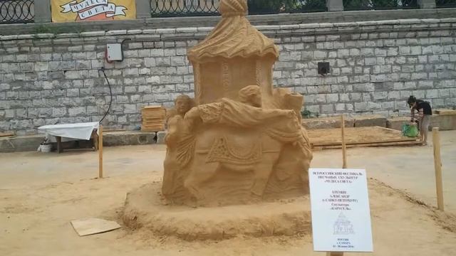 Песочные скульптуры на пляже Самары смотреть онлайн