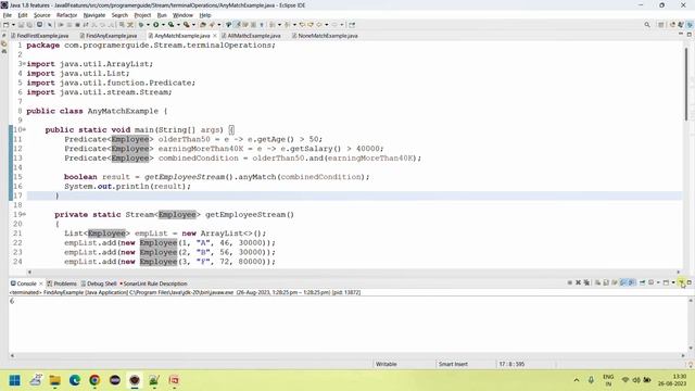 8.12 findFirst in java 8 | findAny in java 8 | anyMatch in java 8| allMatch in java 8| noneMatch( ) смотреть онлайн