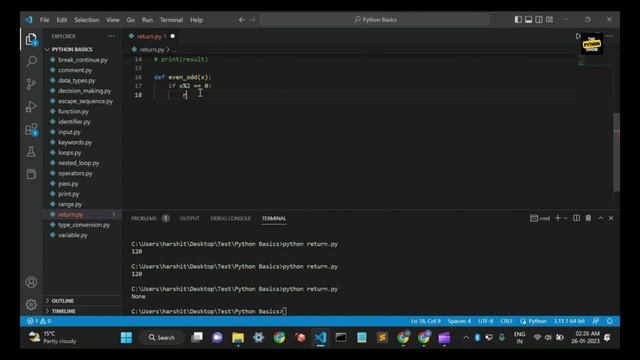 29. return statement in python смотреть онлайн