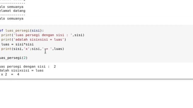 Pemrograman Dasar belajar function menggunakan python | 4.9 Membuat kode program menggunakan fungsi смотреть онлайн