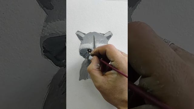 мини-урок "Енотик".Гуашь. смотреть онлайн